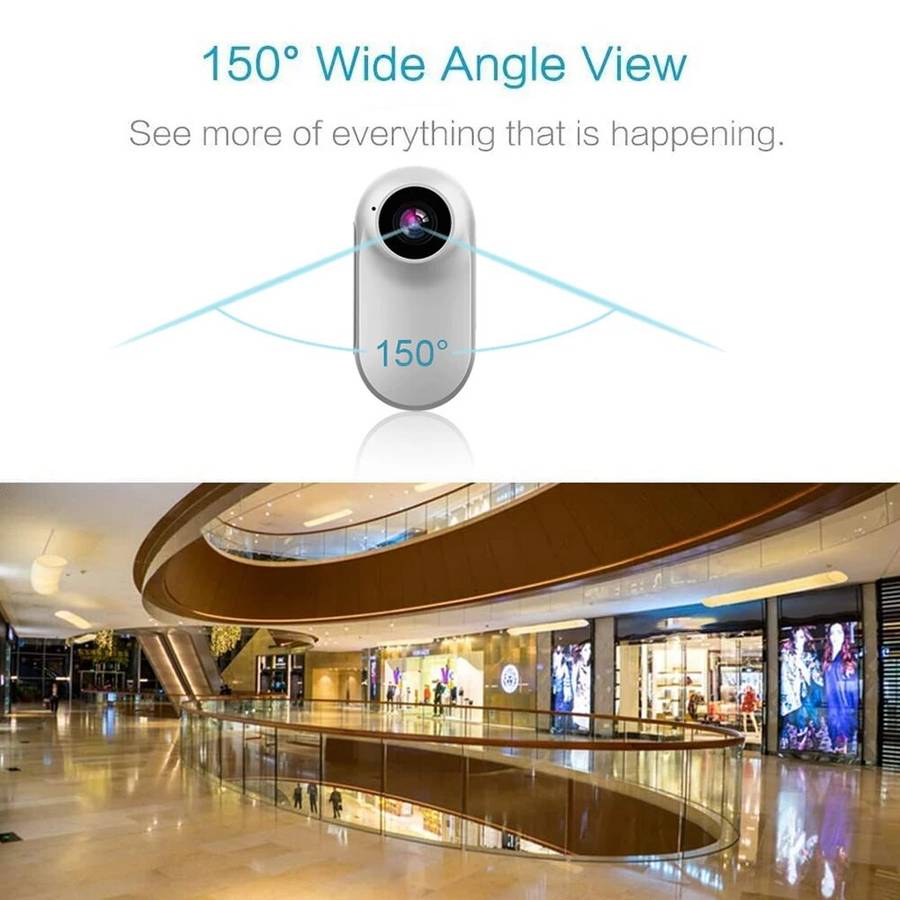 white - HD 1080P Thumb Action Cam with 32GB Card for Outdoor Cycling Hiking Thumb Sports Camera Outd