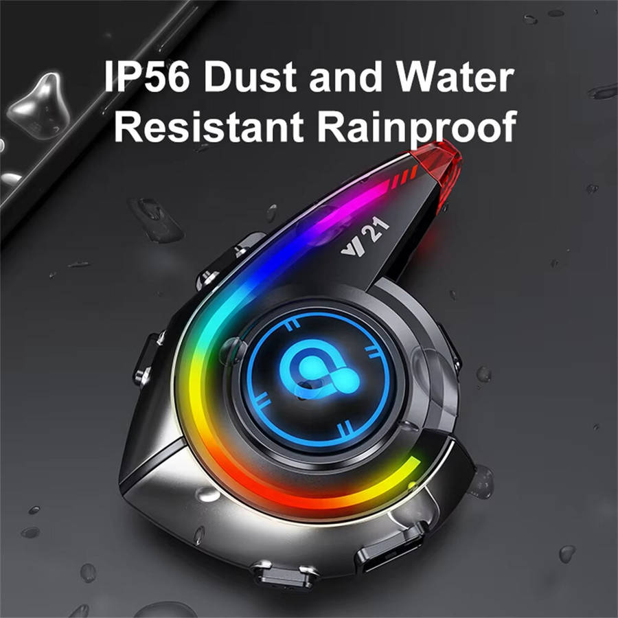 2 - Y21 Wireless Helmet Headset AI Voice Assistant Fm Radio Powerful Bass Waterproof bluetooth 5.4 R