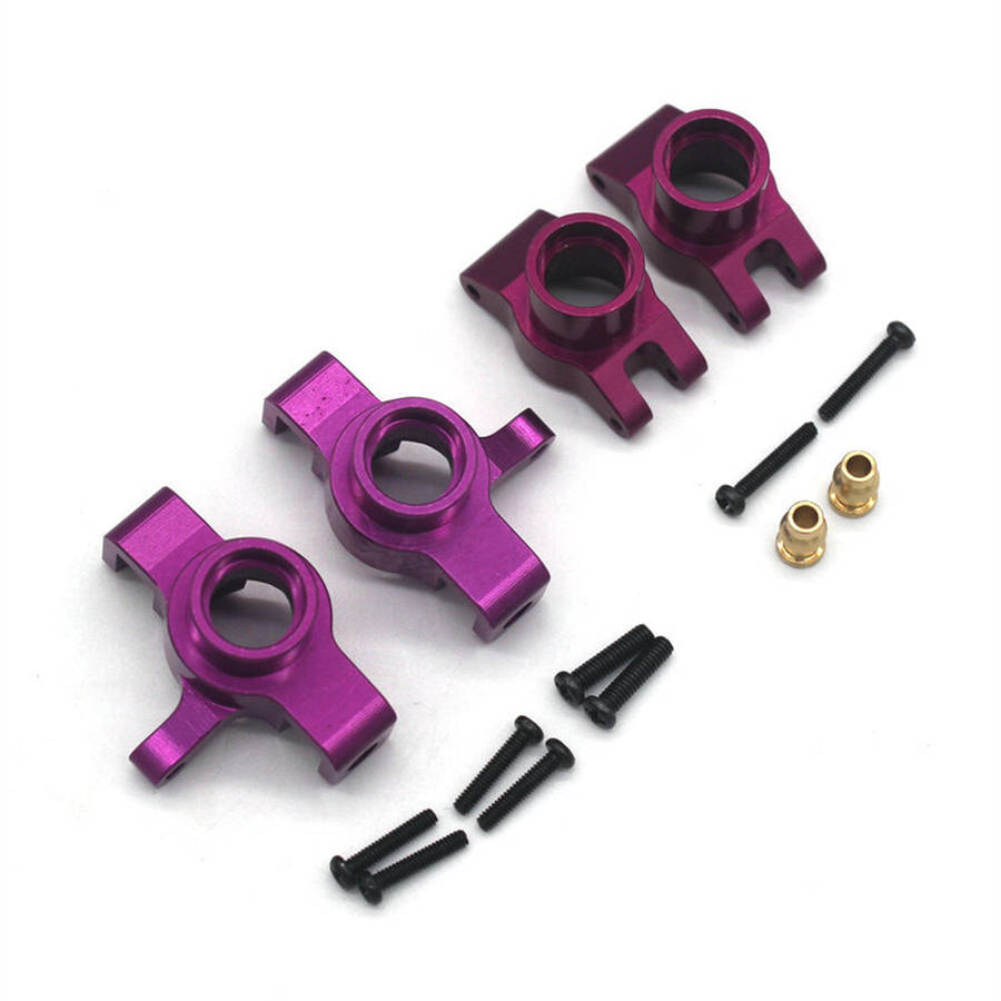 Red - Upgraded Metal Spare Parts Front Steering Cup Rear Wheel Seat Set for 1/20 MJX 20208 JJRC C881