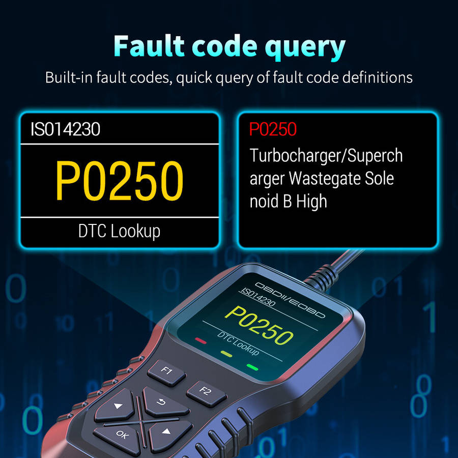 1 - WEIYING K1 OBD2 Scanner Car Diagnostic Tool Color LCD Display Screen Multilingual High-Precision