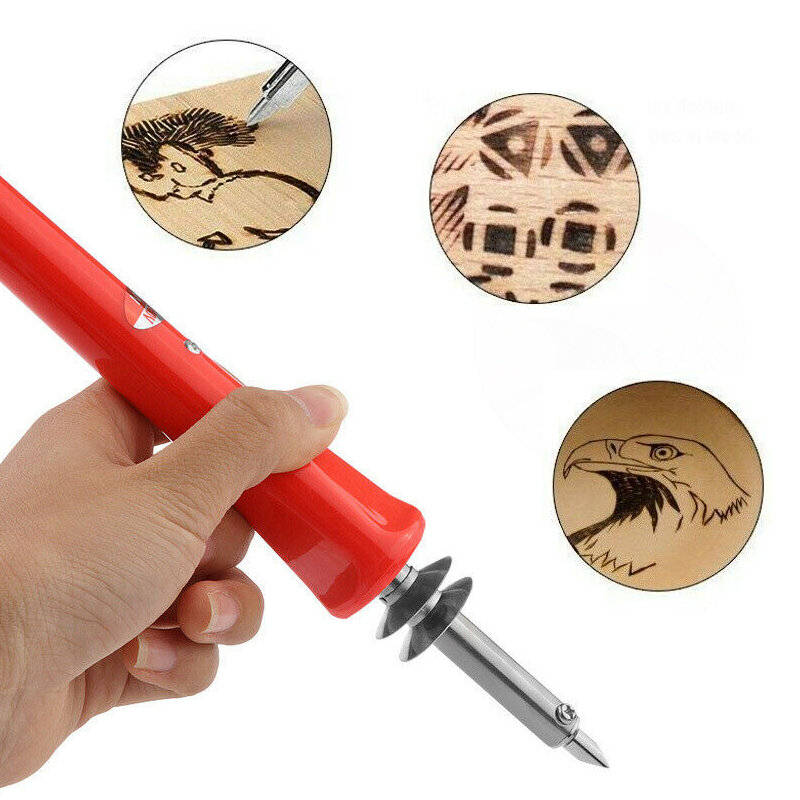 7Pcs Electric Wood Burning Tool Kit Craft Set Soldering Pyrography Art Pen Tips