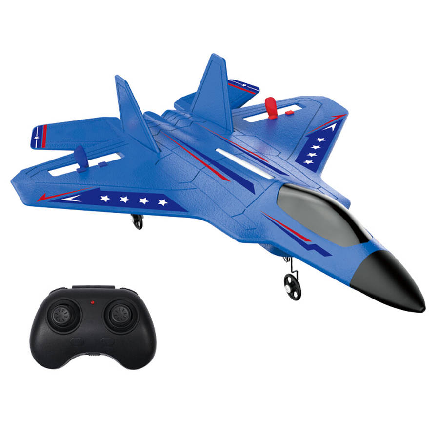 Two Batteries - KFPLAN KF803 F22 Fighter 260mm Wingspan 2.4G 2CH EPP RC Airplane Fixed Wing RTF With