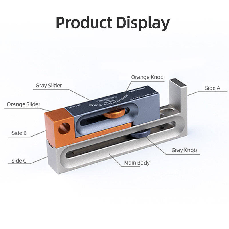BRIDGE CITY TOOL WORKS KM-1 Kerf Maker Aluminum Alloy Woodworking Tool with Max Kerf Width 1/2" Prec