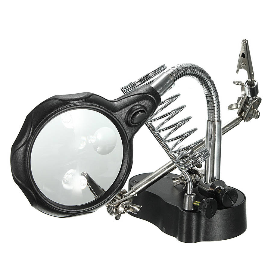 Multifunctional Electric Soldering Station Auxiliary Clamp Electric Iron Double Led Light Industrial