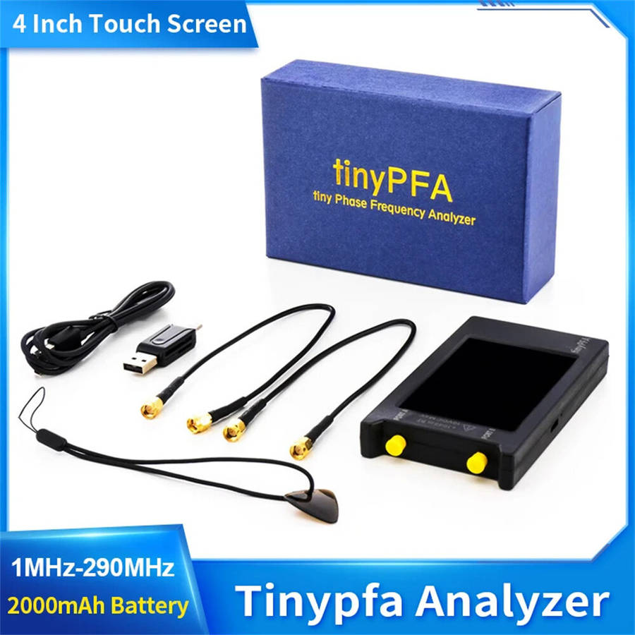 TinyPFA Phase Frequency Analyzer with 4-Inch Touch Screen 1MHz-290MHz Frequency Range High-precision