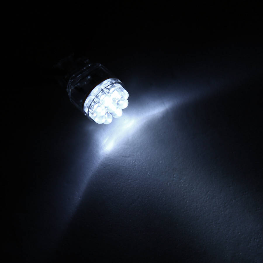 White - 2PCS T20 LED Car Bulbs 9LED Signal Tail Reverse Brake Light Bulbs 36LM Turn Signal Tail Ligh