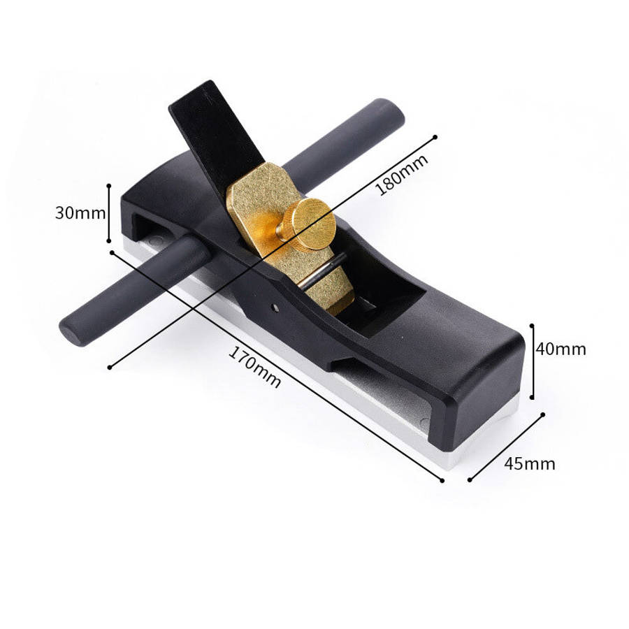 Black - Woodworking External Round Planer 65 Manganese Steel Blade 110 x 32 mm Blade Nylon Plastic B