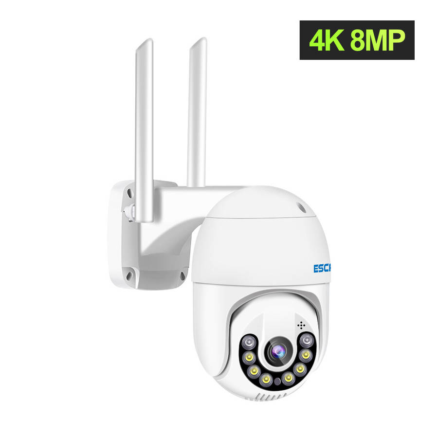 ESCAM QF800 8MP Pan/Tilt AI Humanoid Detection Auto Tracking Cloud Storage Waterproof WiFi IP Camera