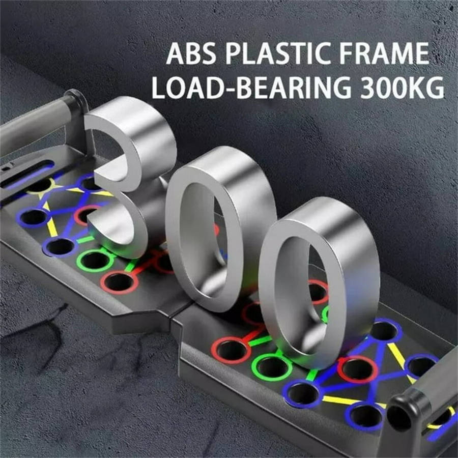 Black - Bominfit 28 in 1 Folding Push Up Board 300kg Load-bearing Sport Plank Abdominal Chest Push-U