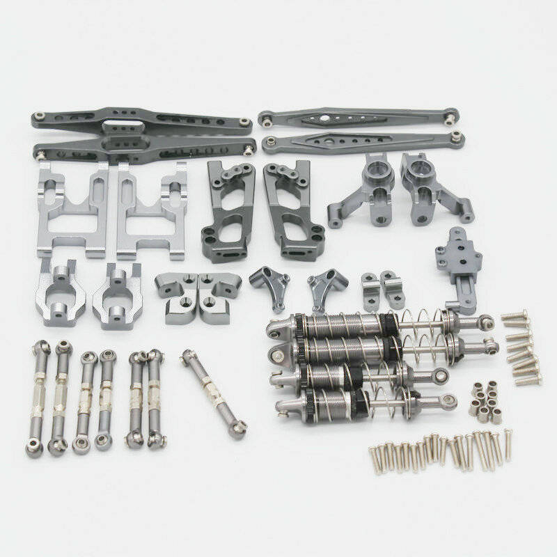 Grey - Wltoys 1/12 12427 12428 Upgrade Metal C Seat Steering Cup Shock Adapter Set RC Car Parts