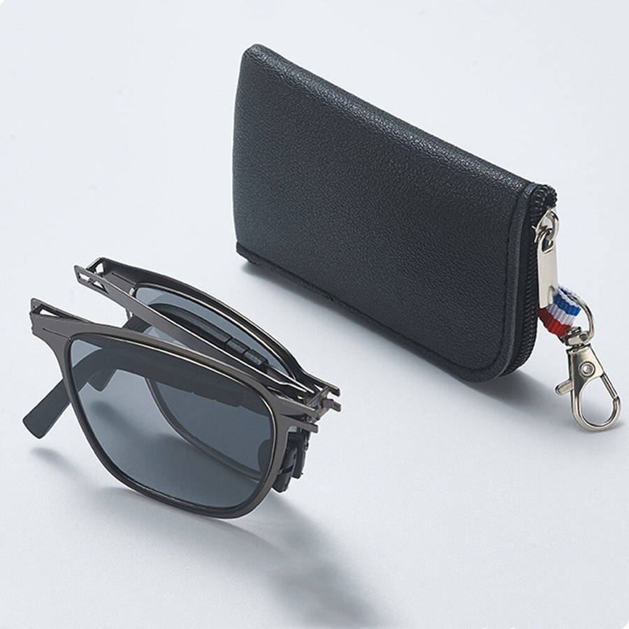 Grey - Unisex Portable Foldable Polarized Sunglasses Lightweight Stylish HD UV400 Sun Glasses for Ou