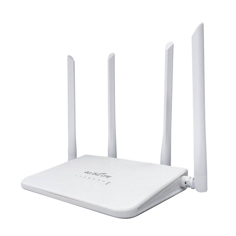 White - R103 4G LTE Wireless Router WiFi 5Ghz High Speed Internet SIM Card Slot Easy Setup Secure En
