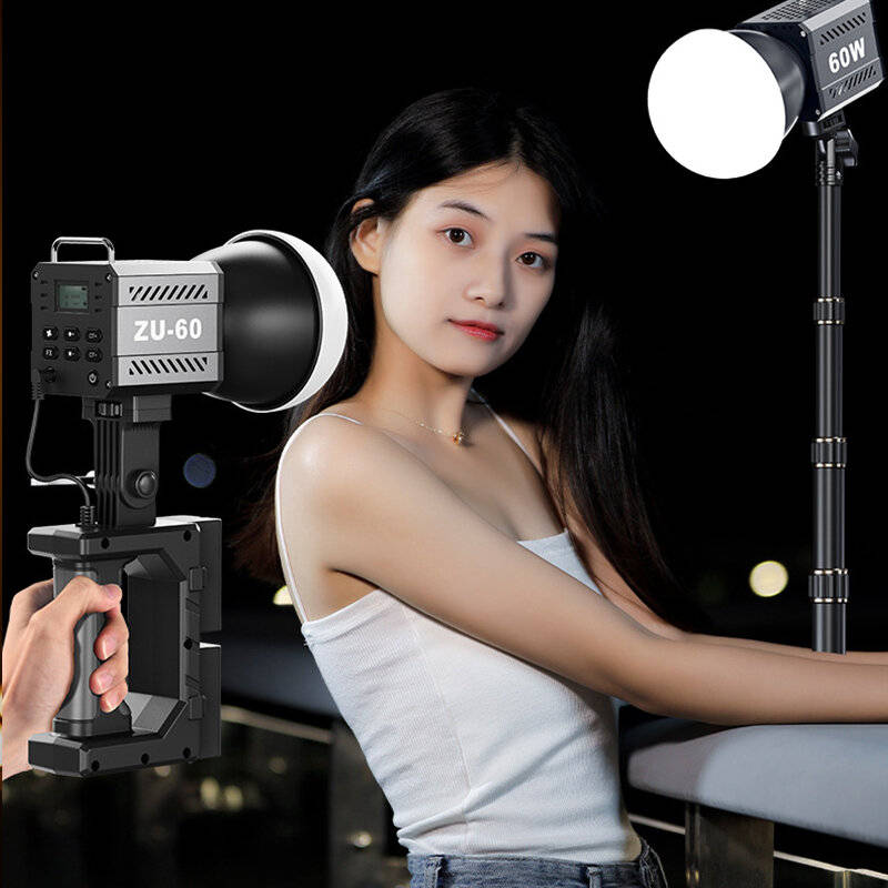 ZU60 60W COB Video Dimmable Light 2700-7500K Handheld Photographic LED Light for Photo Studio Film C