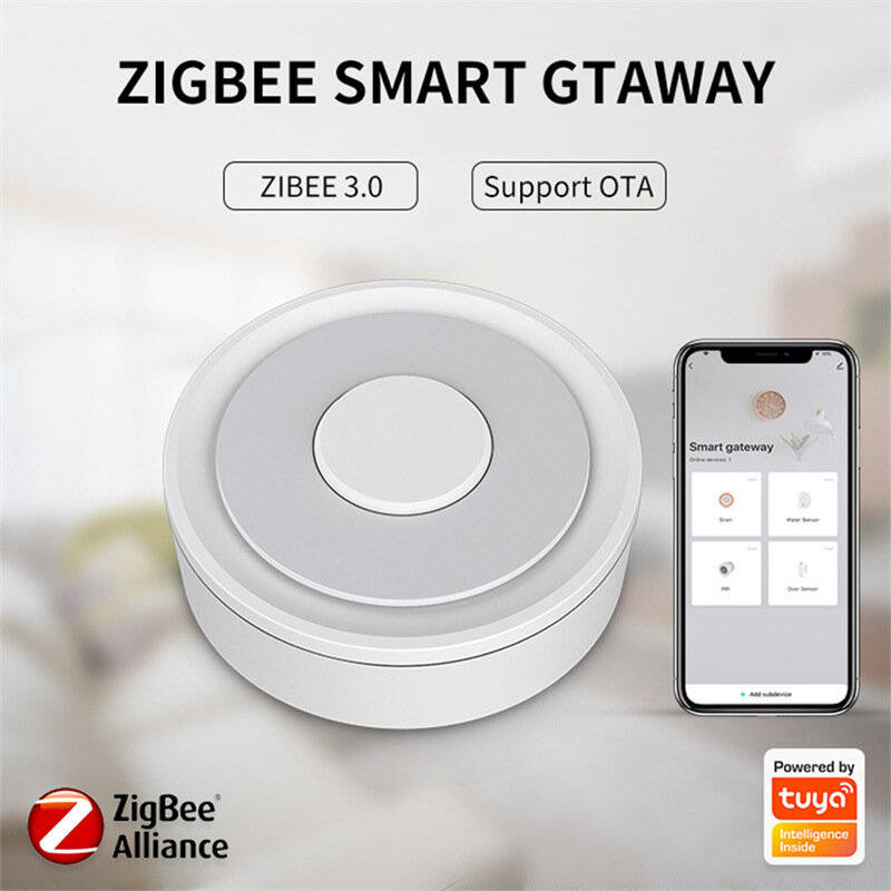 Tuya Homekit Zigbe Wired Gateway Hub APP Remote Control Intelligent Smart Home Bridge Support Voice
