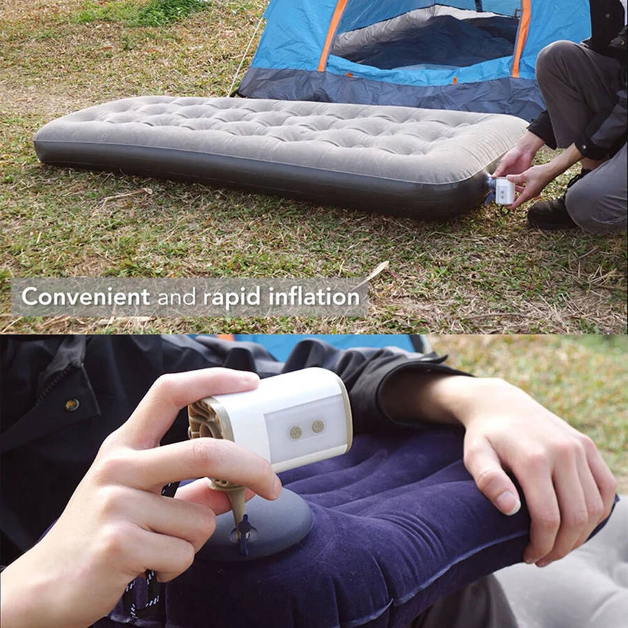 Khaki - IPRee Portable Wireless Air Pump for Swimming Rings Electric Air Pump 4.8kPa High Air Pressu
