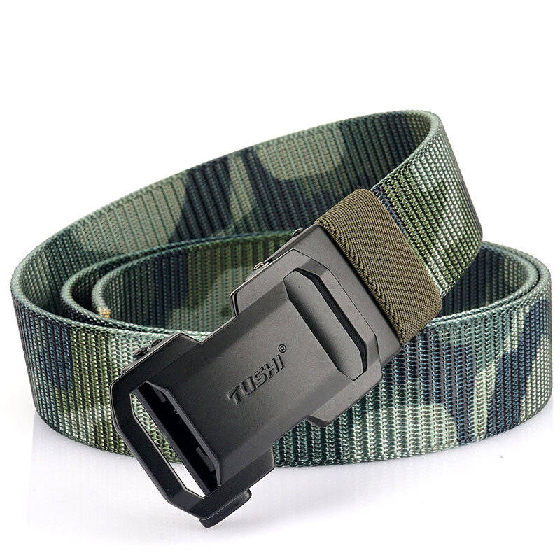 Classic Camouflage - TUSHI 120cm Military Tactical Belt Tight Sturdy Nylon Heavy Duty Hard Self-buck