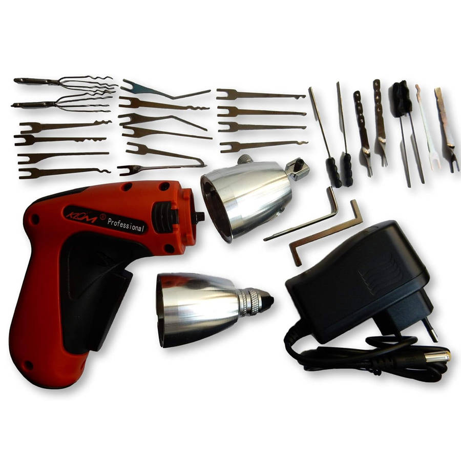 26PCS Electric Auto Pick Gun Lithium-Ion Battery User-Friendly High-Speed Cylinder Lock Opening Incl