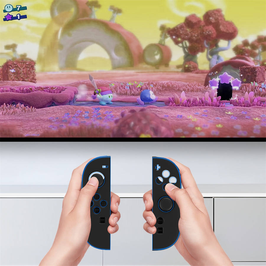 Blue/Orange - JYS JYS-NS2292 Switch2 Joycon Left and Right Handle+Joystick Caps Anti-slip Shockproof