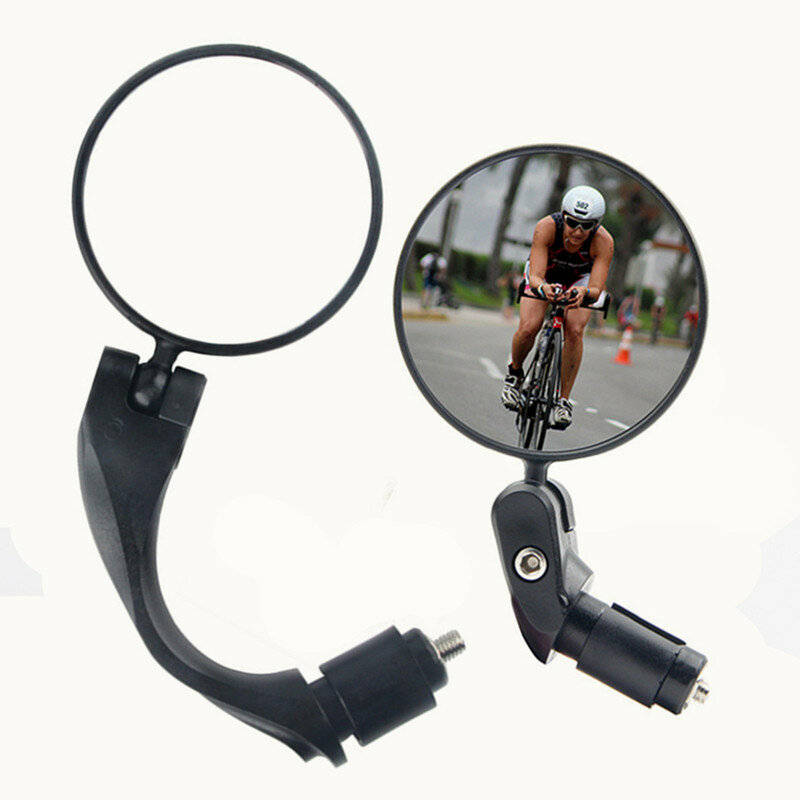 2pcs Bicycle Rear View Mirror Adjustable 360 Rotatable Convex Lens 360 Rotatable Handlebar Safety Mi