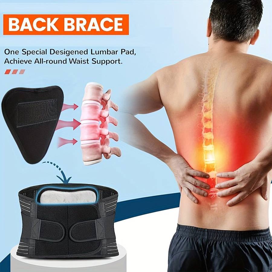 2XL - Sport Belt Comfort Anti-Skid Ergonomic Design Waist Spine Protection for Herniated Discs Sciat