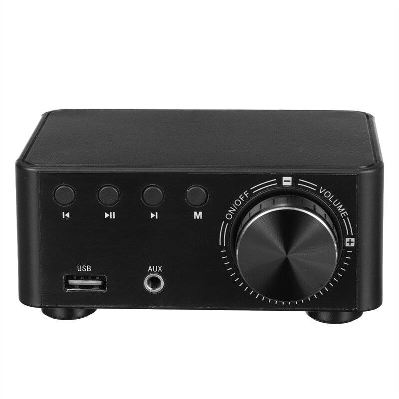 Silver - TPA3116 Class D bluetooth 5.0 HIFI 2x50W Stereo Amplifier Support USB TF Card RCA AUX USB S