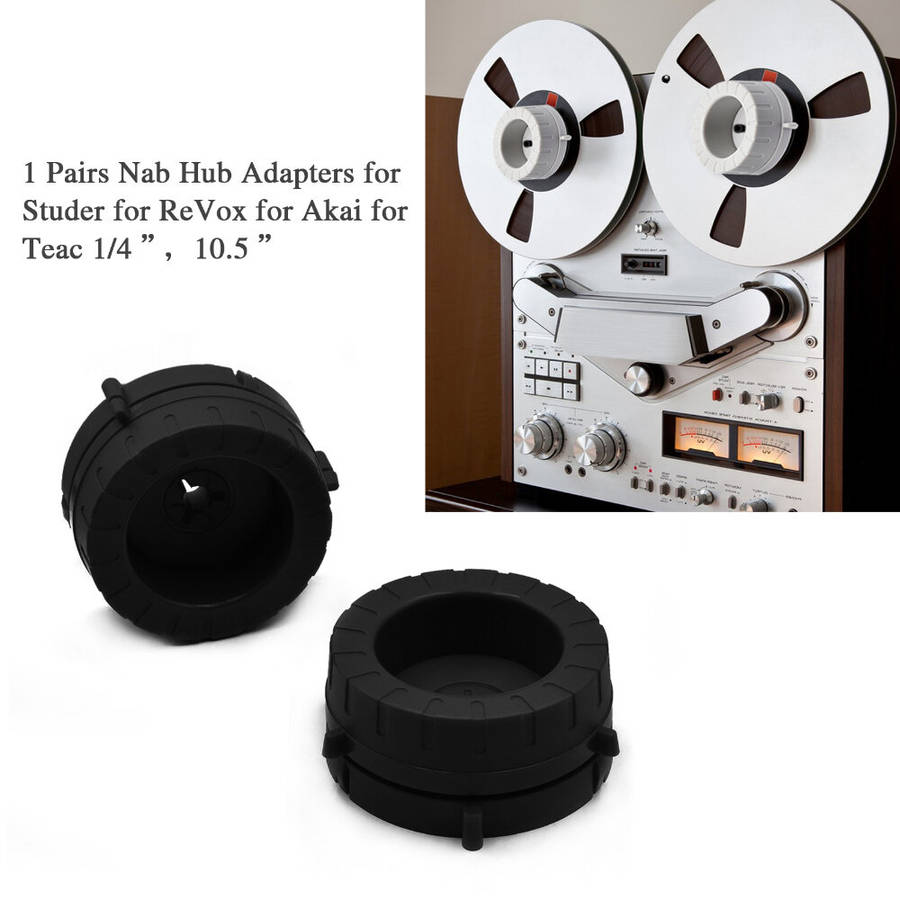 Grey - Universal NAB Reel Hub Adapters for Studer ReVox Akai Teac Reel Tape Recorders Support 1/4 In