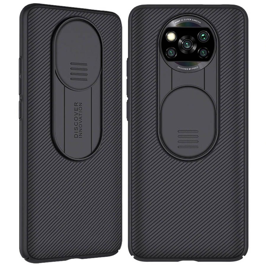 Nillkin For Poco X3 Pro /  Poco X3 Nfc Case Bumper With Slide Lens Cover Shockproof Anti-Scratch Tpu