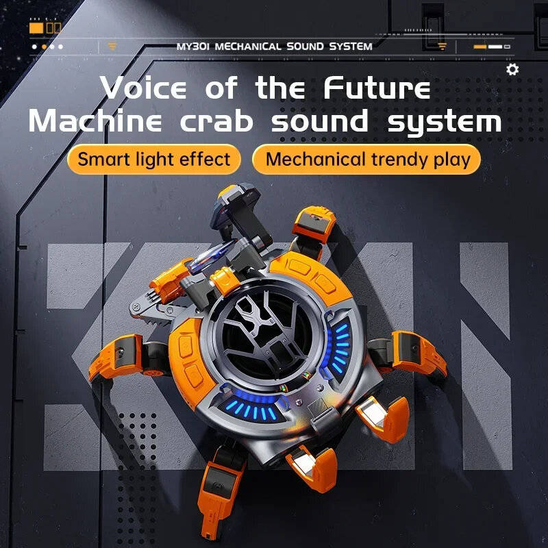 Blue/Grey - 2500mAh Machine Audio Dynamic RGB Lighting Bluetooth Speaker Wireless Subwoofer HIFI Box