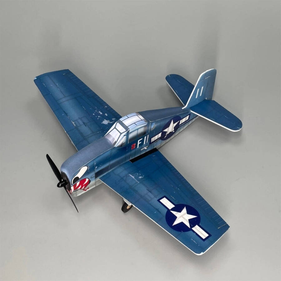 KIT + Motor - MinimumRC F6F Hellcat Q-series 320mm Wingspan 2.4GHz 4CH Gyro Stabilization Micro Figh