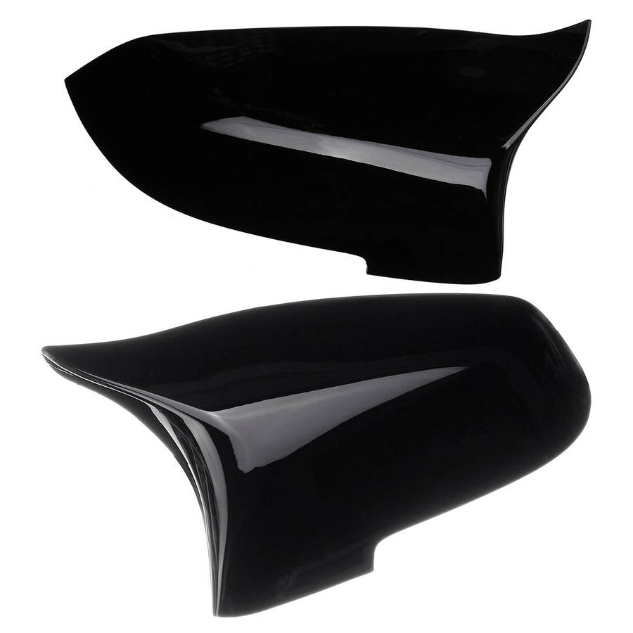 2Pcs Gloss Black Side Rearview Mirror Covers Caps For BMW 5 6 7 Series F10 F18 F11 F06 F07 F12 F13 F