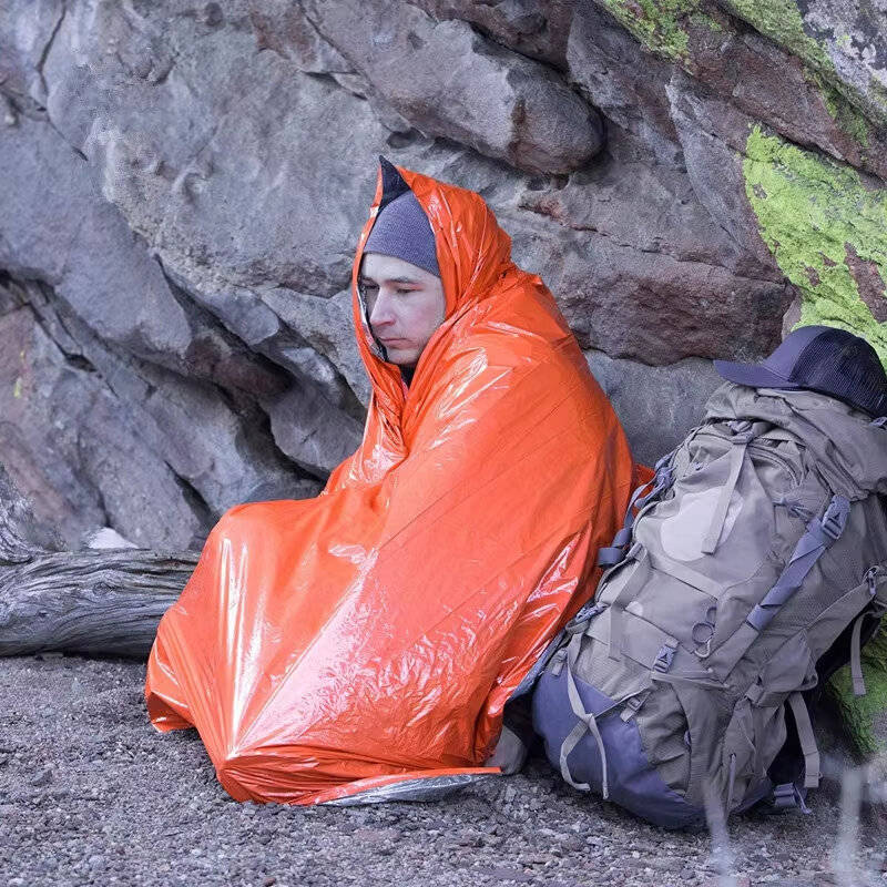Orange - IPRee Outdoor First Aid Raincoat Camping Survival Blanket Desert Emergency Insulation Warm
