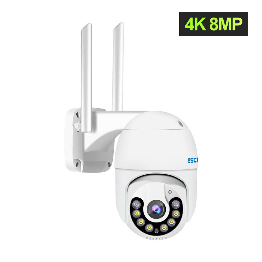 ESCAM QF800 8MP Pan/Tilt AI Humanoid Detection Auto Tracking Cloud Storage Waterproof WiFi IP Camera
