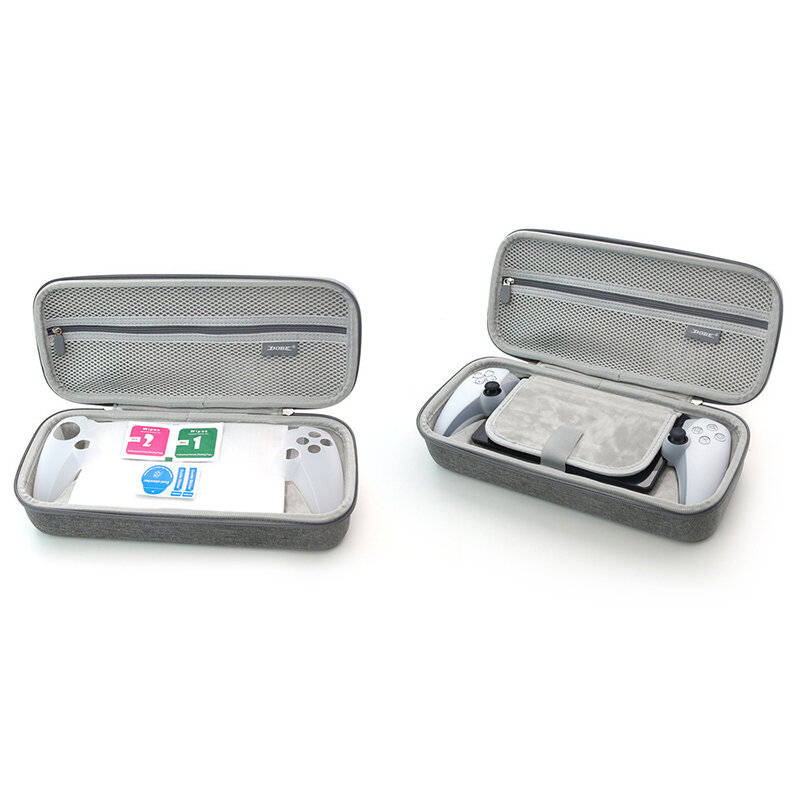 Grey - DOBE for PlayStation Portal EVA Storage Bag Set Tempered Flm+Split Silicone Sleeve+Rocker Cap