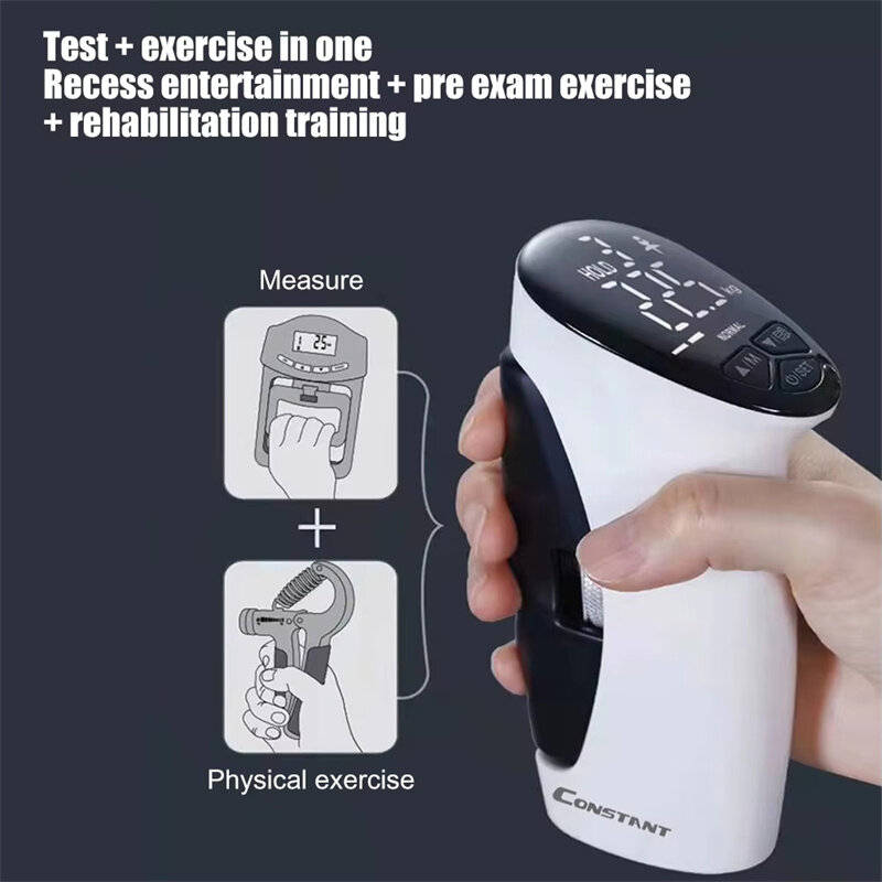 White - KALOAD Dynamometer Hand Grips Electronic Grip Strengthener LED Display Intelligent Electroni