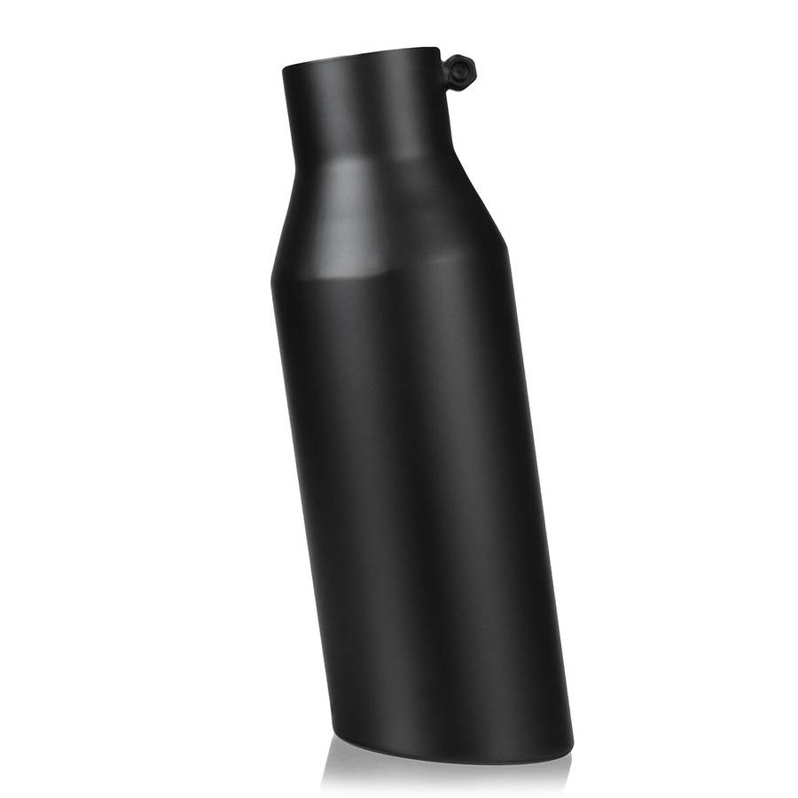 Silver - 2.5 Inch Inlet 4 Inch Outlet Exhaust Tip 12 Inch Length Anti-Corrosive High Temperature Res