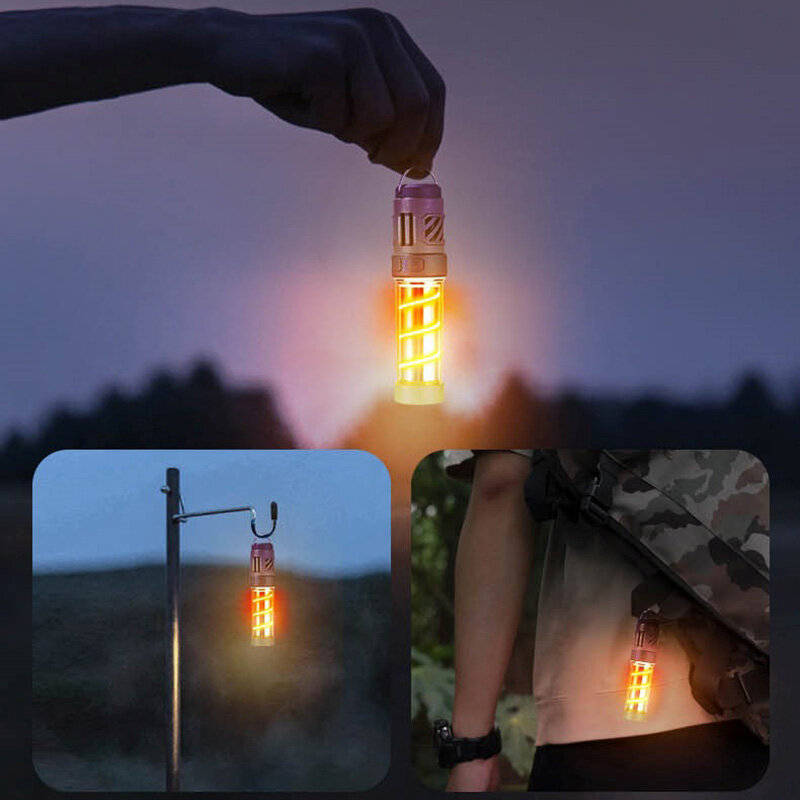 Black - 3 in 1 Camping Lantern USB Rechargeable Camping Light 1500mAh High Power Mosquito Lamp IP44