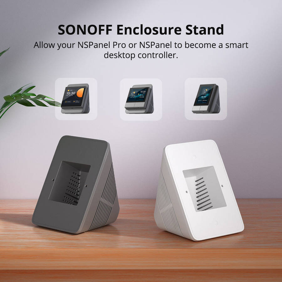Black - SONOFF Enclosure Stand StandB/StandW Base Compatible with NSPanel & NSPanel Pro