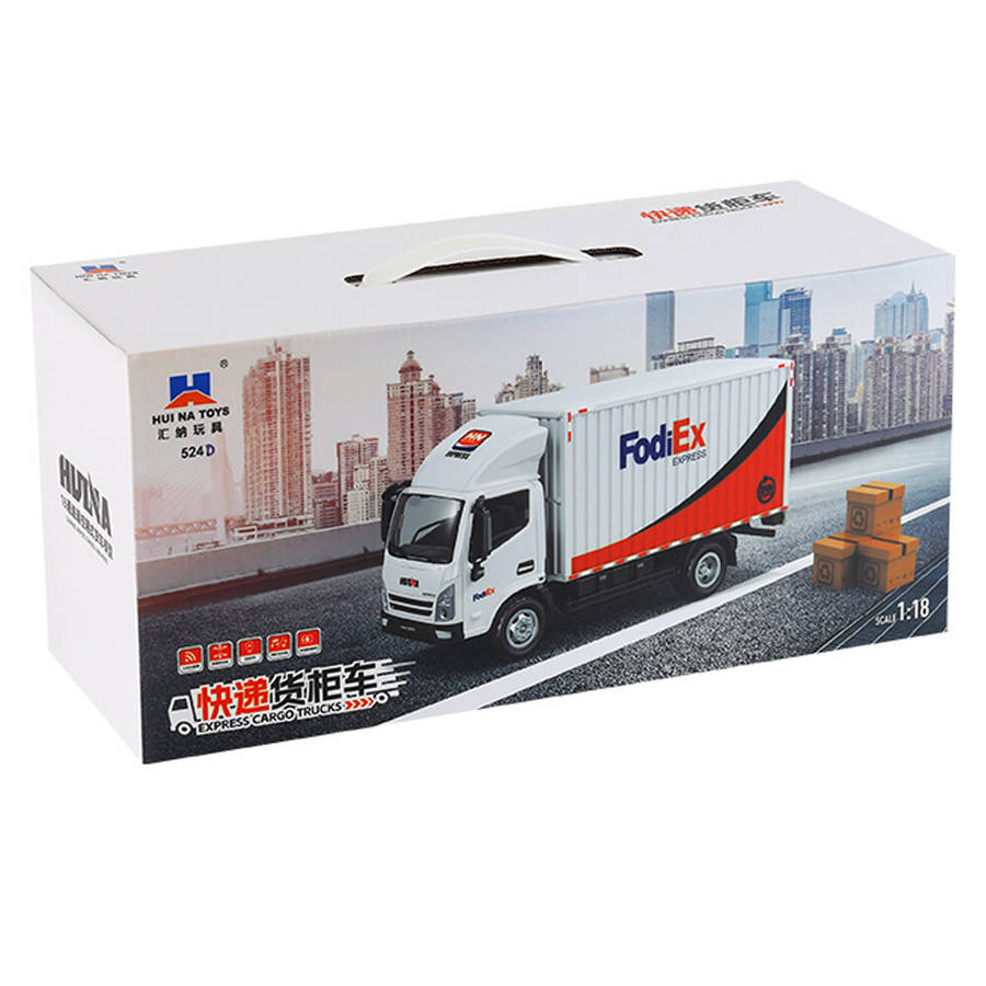 White - HUINA TOYS 524 RC Car Remote Control Express Container Truck Fully Proportional Control Tran
