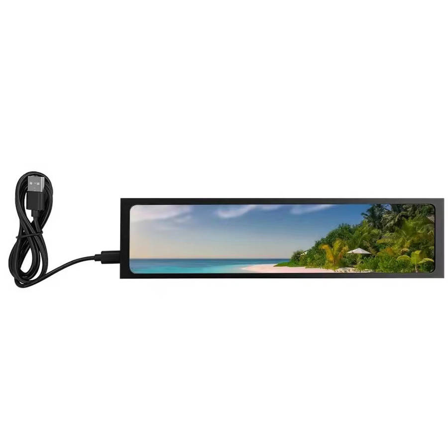 Black - 11.26 inch IPS Secondary Screen 4401920 Resolution CPU GPU Computer Monitoring USB Strip Cha