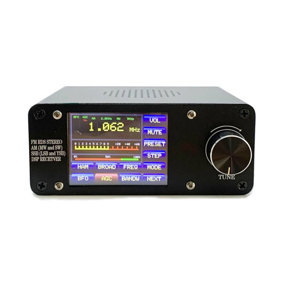 With Touch Screen - ATS-100+ SI4732 Receiver FM AM SSB Full Touch Screen Radio 2.4-inch Full Touch T