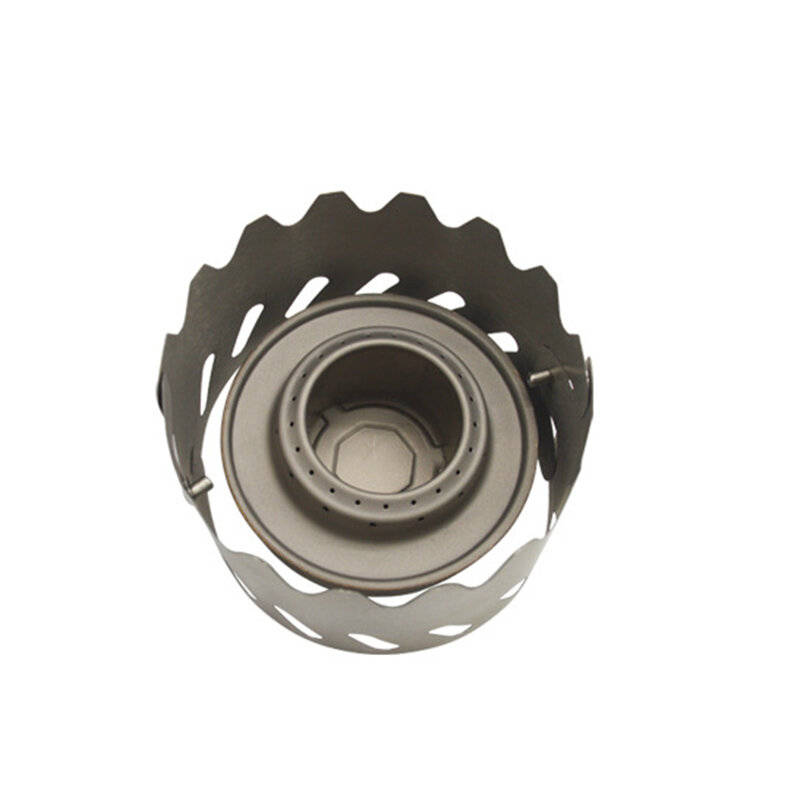 Silver - IPRee Portable Titanium Gas Stove Wind Shield Ultralight Alcohol Stove Windscreen Holder Wi