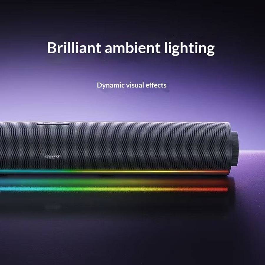Silver - XIAOMI REDMI 20W Computer Speaker Wired bluetooth Soundbar with Side Multifunctional Knob P