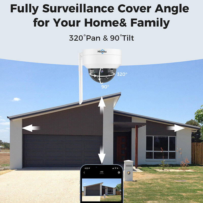 Hiseeu WHC905 5MP PTZ Wireless Security Outdoor Camera Explosion-Proof Cameras Auto Tracking Motion
