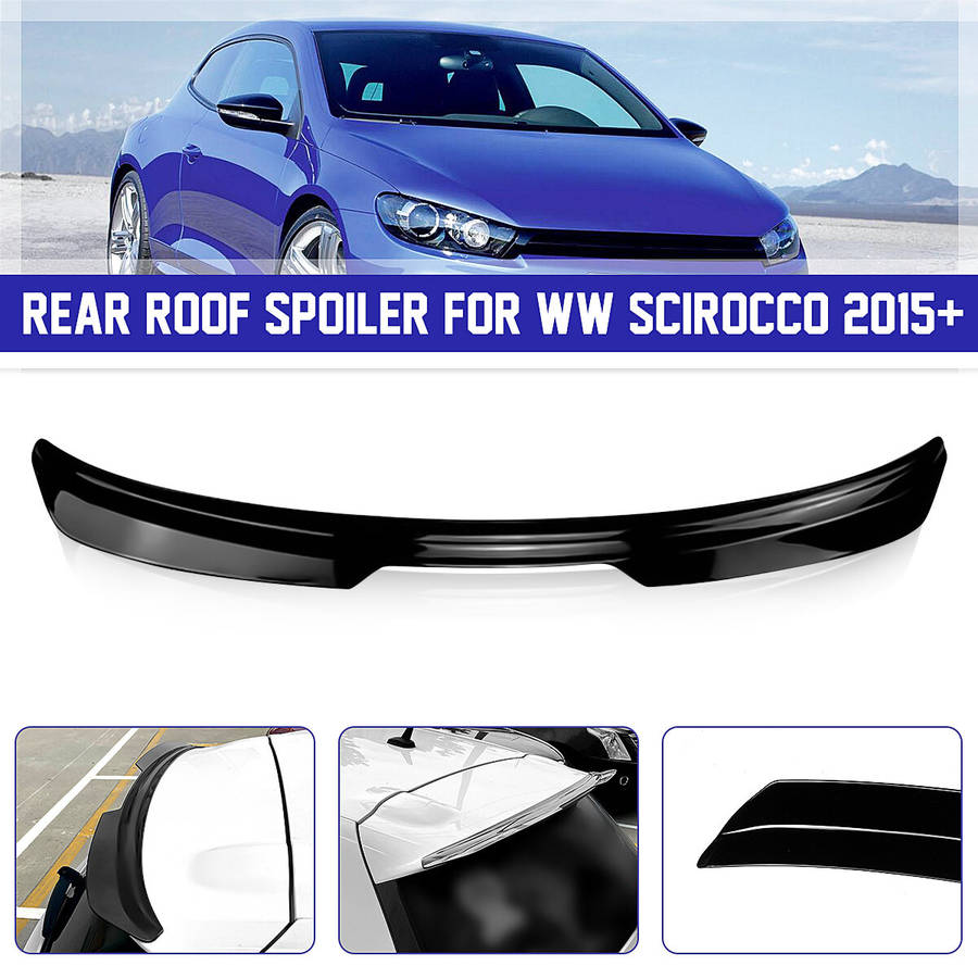 Rear Window Roof Spoiler Sun Rain Shade Vent Visor Lip For Volkswagen Scirocco 2015+
