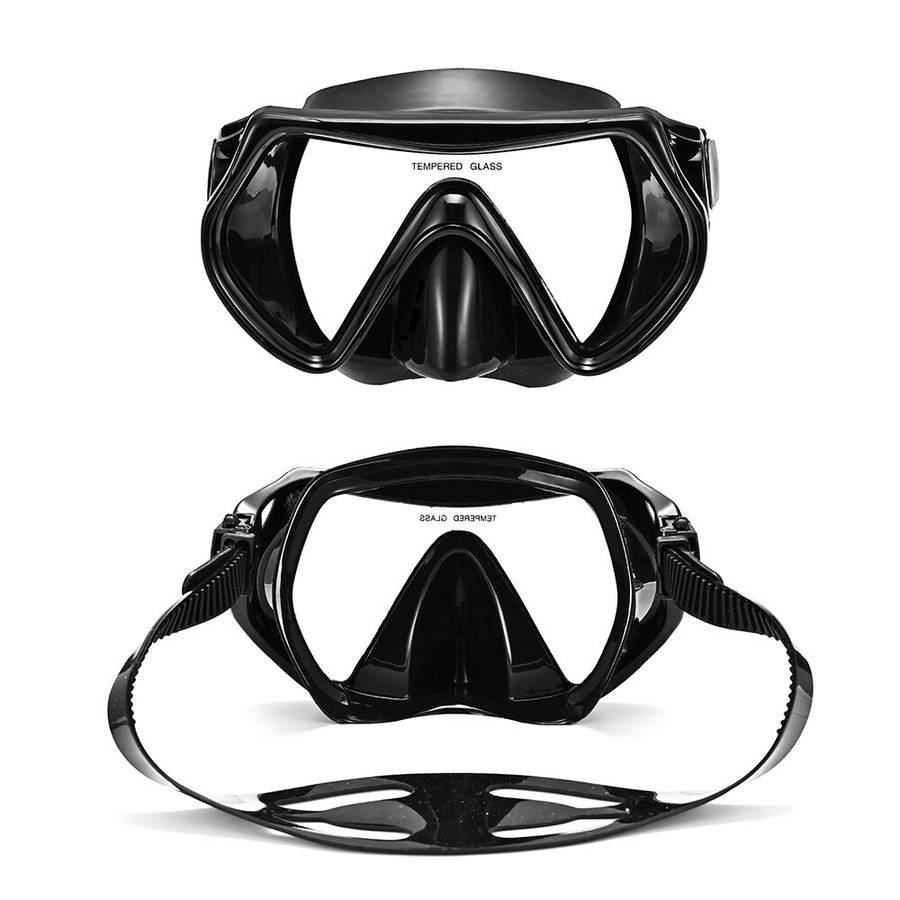 Black - DIDEEP Anti Fog Waterproof Goggles Swimming Goggles Adjustable Soft Diving Glasses