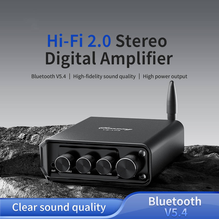 EU Plug - YS-LP3 Bluetooth 5.4 Hi-Fi Stereo Digital Audio Amplifier Dual-channel Power Amplifier Low