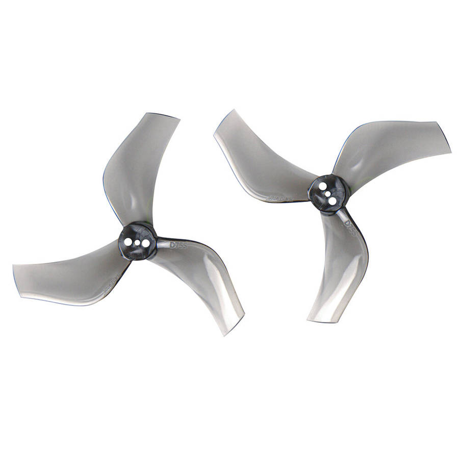 6 Pairs - 2 Pairs Gemfan Hurricane D75S-3 Ultra-Light 3 Inch 3-Blade Propellers PC for High-Powered