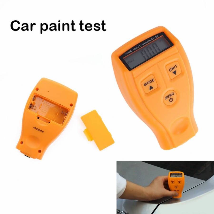 Orange - GM-200 Thickness Gauge Car Paint Coating Thickness Paint Tester LCD Display Portable Coatin