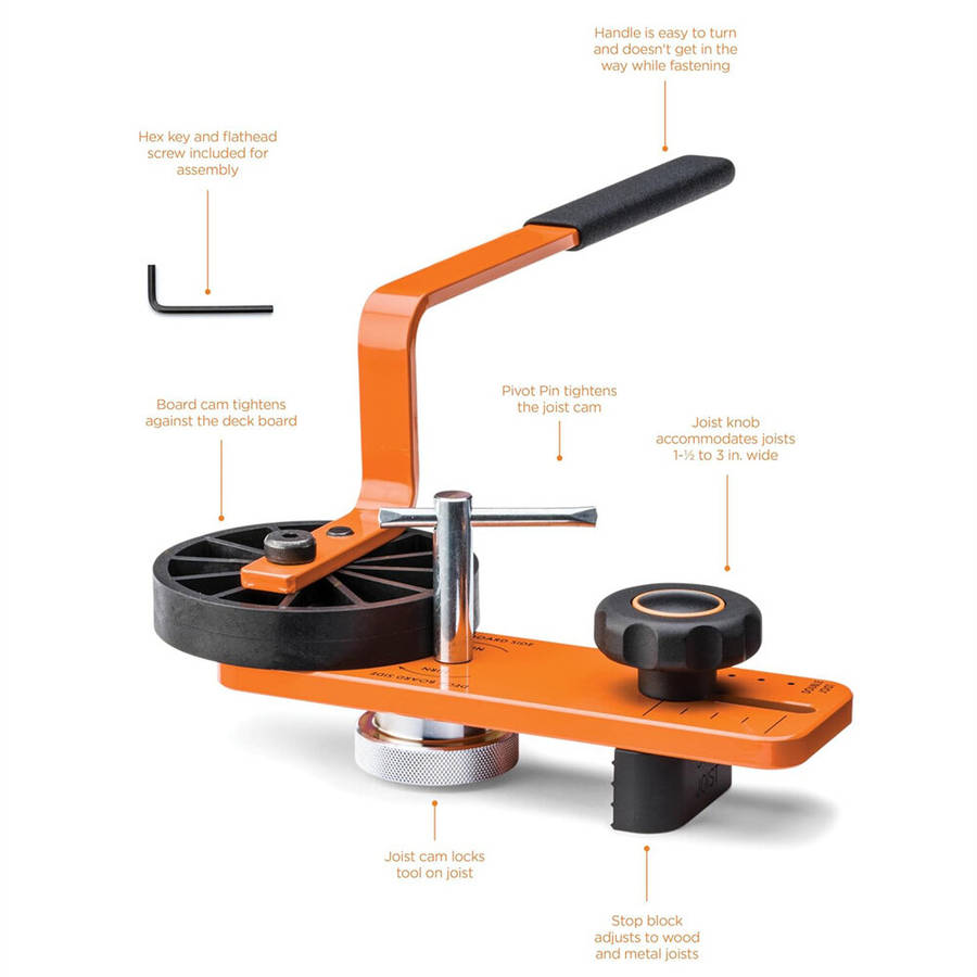 #A - Deck Lever Tool Board Bending Straightening Locking Composite Material Multi Joist Compatibilit
