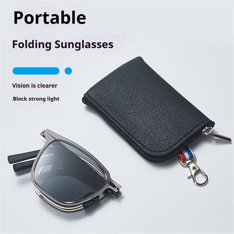 Grey - Unisex Portable Foldable Polarized Sunglasses Lightweight Stylish HD UV400 Sun Glasses for Ou